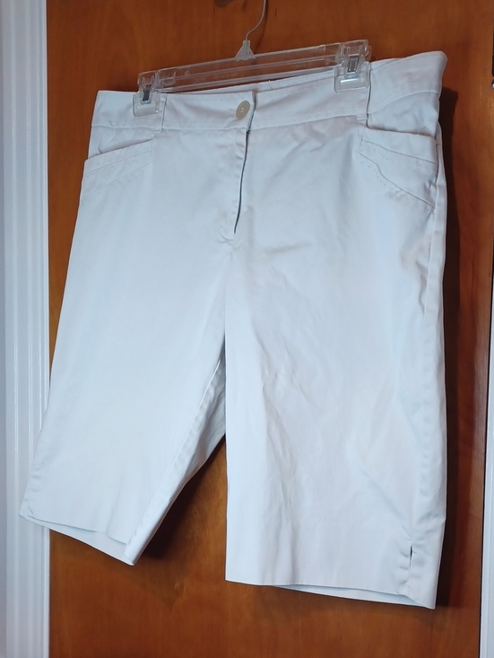 Tribal Studio Pants - Tribal Studio Bermuda Shorts Sz.12. Side Slits. Inseam Is 12". Cream Color. GUC!